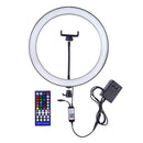 PULUZ PU411 12 Inch 6000-6500k Dimmable LED RGB Video Ring Light with Remote Control for Selfie Vlog Tik Tok Youtube Live Streaming