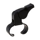 Black Plastic Pealess Finger Grip Sports Referee Whistle K3Z3