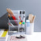 1pc Desktop Storage Box Transparent Round Pen Oblique Insert Pen Box Pen Large Office Storage Pen Holder