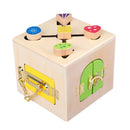 Wooden Montessori Practical Material Little Lock Box Kids Early Educational Toys