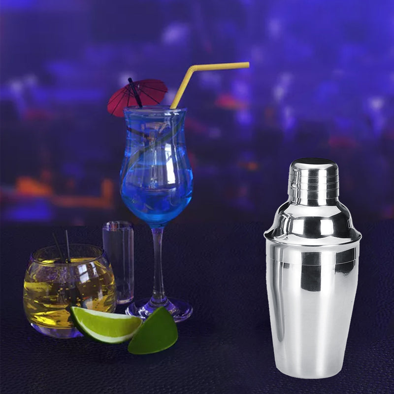 350ML Cocktail Shaker Mixer Maker Drink Stainless Steel Home Bar Bartender Silver