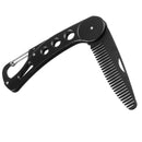 Pocket Foldable Beard Styling Comb Male Shaving Comb Portable Stainless Steel Mustache Brush