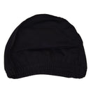 Woman Man Polyester Elastic Swimming Bathing Hat Cap Black K8K5