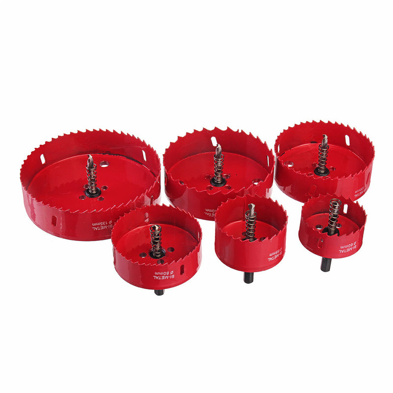 60-135mm M42 Metal Hole Saw Cutter Drill Bits With Rod For Aluminum Iron Pipe Woodworking