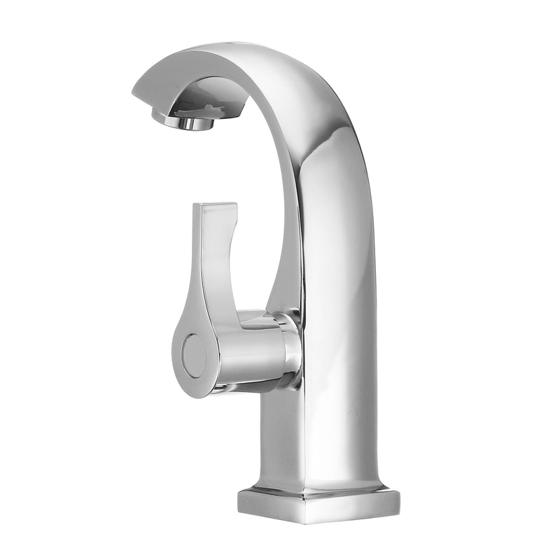 Modern Swan Neck Faucet Bathroom Sink Basin Deck Mount Sink Tap Cold Water