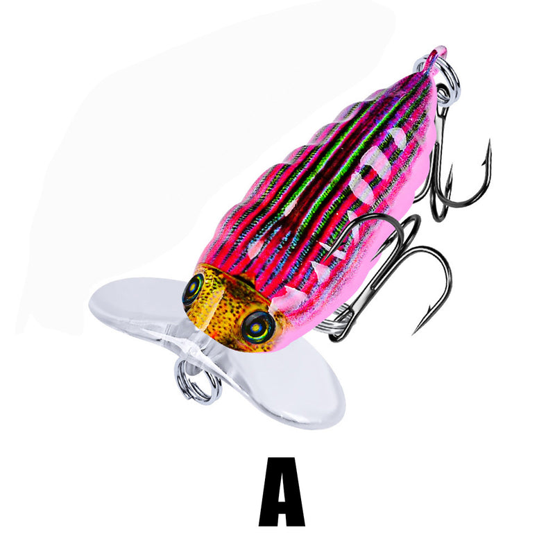 ZANLURE 1Pcs 4cm/4g Popper Artificial Insect Sytle Topwater Fishing Lure 8