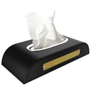 Microfiber Leather Luminous Car Temporary Parking Number Card Tissue Box Paper Holder Case