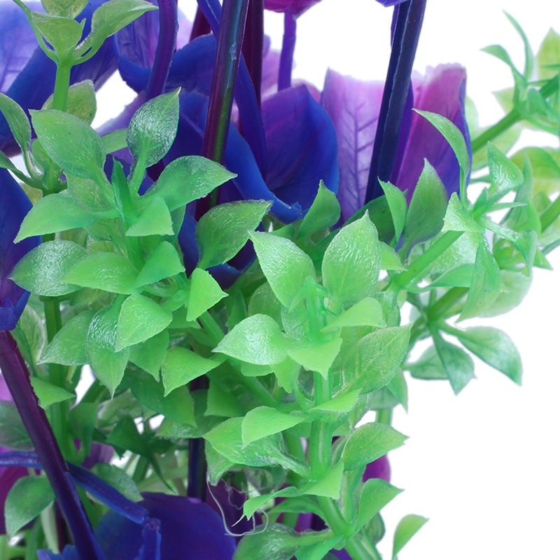 7.9" Fuchsia Green Plastic Fish Tank Underwater Ornament Aquarium Aquatic P C6U8