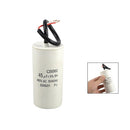 White Plastic Shell 45uF 50/60Hz 450VAC CBB60 Motor Start Run Capacitor Z2D5