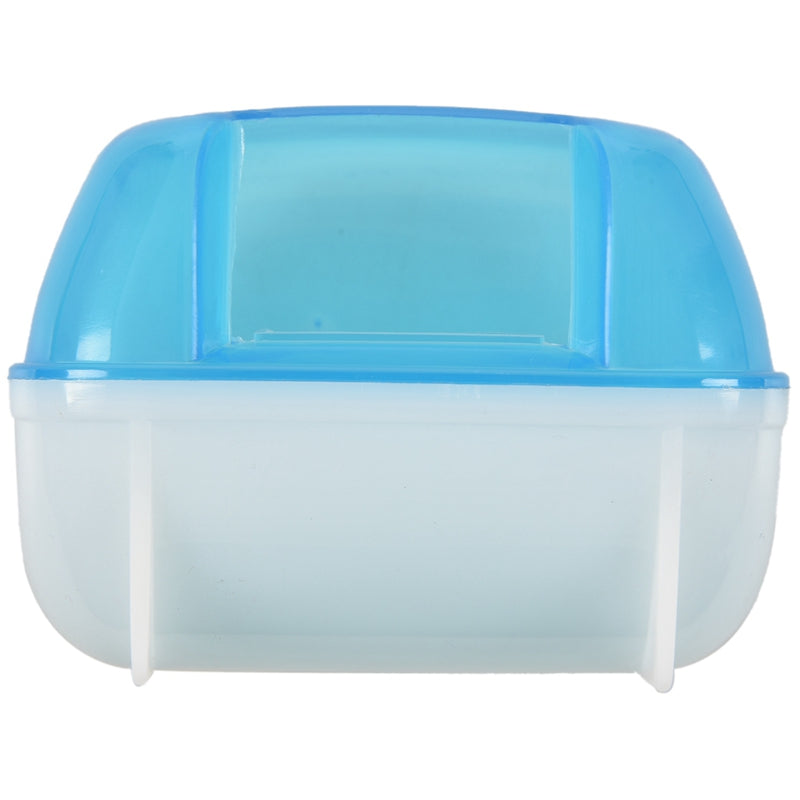 Pet Hamster Bathroom Bath Sand Room Sauna Toilet Blue White 10x7x7cm E4W5