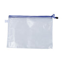 12 Pcs White Plastic Zipper Pen File Document Bags Folders Pockets T6Y6
