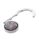 Round floral pattern plum blossom Folding bag holder hanger hook X6Z4