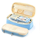 Color Canvas Stretch Pencil Case Double Layer Large Capacity Pencil Box Cute Pencilcase Kids School Stationery