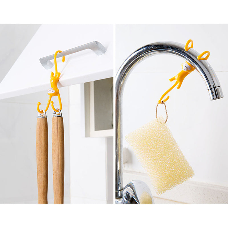 1Pcs Monkey Hand Hanging Hook Holder Kitchen Bathroom Tie Towel Hanger Wall Rack