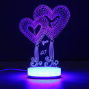 3D Illusion USB LED Night Light 7 Color Changing Desk Table Lamp Xmas Gift