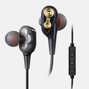 Double Dynamic bluetooth Earphone Wireless Stereo IPX7 Waterproof Sports Headset Headphones With Mic for Xiaomi Huawei