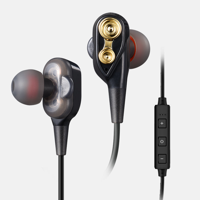 Double Dynamic bluetooth Earphone Wireless Stereo IPX7 Waterproof Sports Headset Headphones With Mic for Xiaomi Huawei