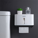 Bakeey Simple Multifunctional Tissue Holder Nail Free Waterproof Bathroom Roll Box Wall Hanging Tissue Box