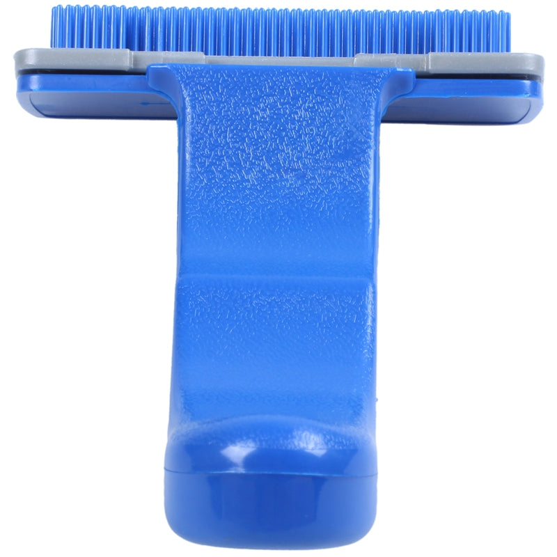 Blue Plastic Pet Dog Puppies Hair Shedding Grooming Brush Comb Y5D4