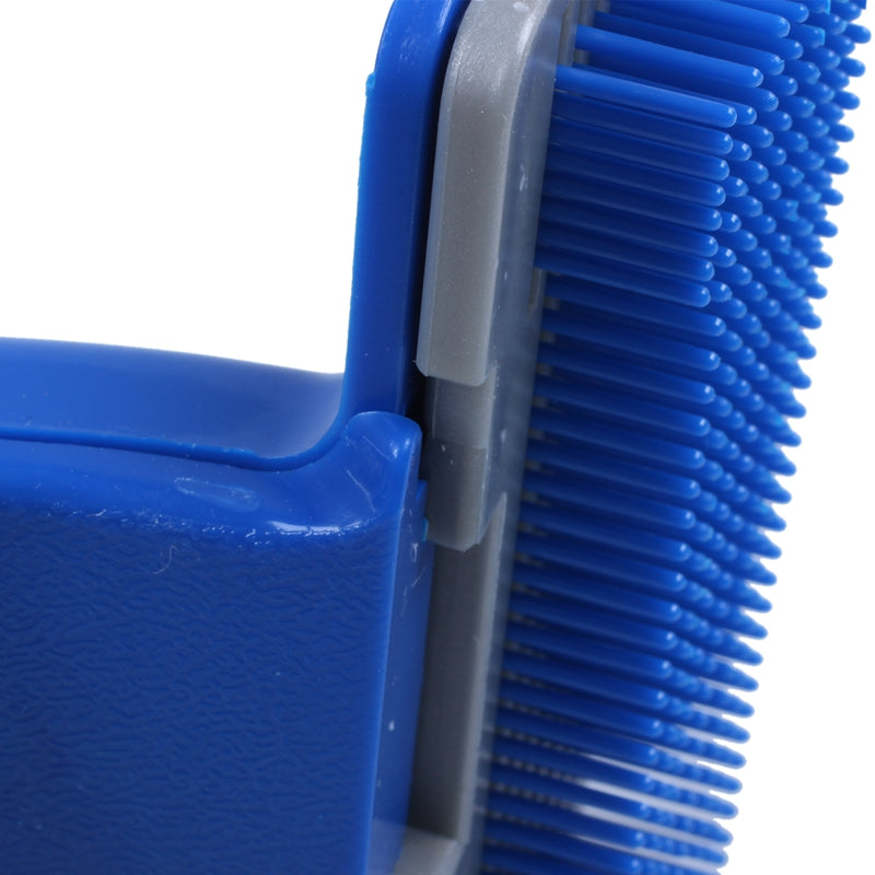 Blue Plastic Pet Dog Puppies Hair Shedding Grooming Brush Comb Y5D4