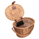 BIKIGHT Trendy Classic Removable Wicker Cycling Bicycle Front Basket Box Bike Basket With Cover