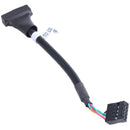 Black USB 2.0 9 Pin Female to USB 3.0 20 Pin Male Cable Adapter Connector T7Y1