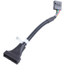 Black USB 2.0 9 Pin Female to USB 3.0 20 Pin Male Cable Adapter Connector F2C4
