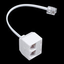 6P2C RJ11 Male to Female Two Way Telephone Splitter Converter Cable O4I7