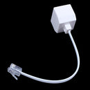 6P2C RJ11 Male to Female Two Way Telephone Splitter Converter Cable O4I7