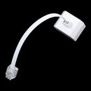6P2C RJ11 Male to Female Two Way Telephone Splitter Converter Cable O4I7