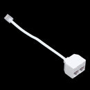 6P2C RJ11 Male to Female Two Way Telephone Splitter Converter Cable O4I7