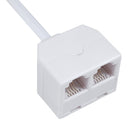6P2C RJ11 Male to Female Two Way Telephone Splitter Converter Cable O4I7