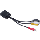 8 inch VGA Male to 3 RCA S-Video Female AV Video Cable Adapter U6W3