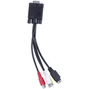8 inch VGA Male to 3 RCA S-Video Female AV Video Cable Adapter U6W3