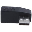 Black Side Right Angle USB A Female To A Male Adapter Connector Hubs Z9B7