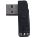 Black Side Right Angle USB A Female To A Male Adapter Connector Hubs Z9B7