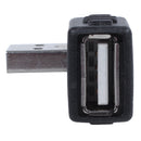 Black Side Right Angle USB A Female To A Male Adapter Connector Hubs Z9B7