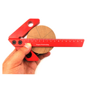 Drillpro YX-1/YX-2 Woodworking Aluminum Alloy Center Scriber Finder with Metric Scale Line Caliber Ruler Wood Measuring Scribe Tool