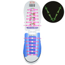 VING A Box of 12 Lazy Shoes with Elastic Silicone Free Shoelaces Tied Arrow Sports