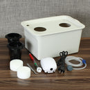 220V Hydroponic Grow Box 2 Holes DWC Indoor Aerobic Soilless Cultivation System Kit Water Planting