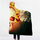 Hooded Blanket Full Polyester Flannelette The Skeleton Warmly Elegant Wearable Blankets