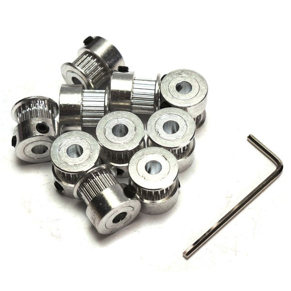 Geekcreit 10Pcs GT2 Pulley 20 Teeth Bore 5mm 10M GT2 Belt For 3D Printer RepRap Prusa