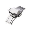 Stainless Steel Butterfly Push Button Deployment Watch Band Buckle Clasp Band