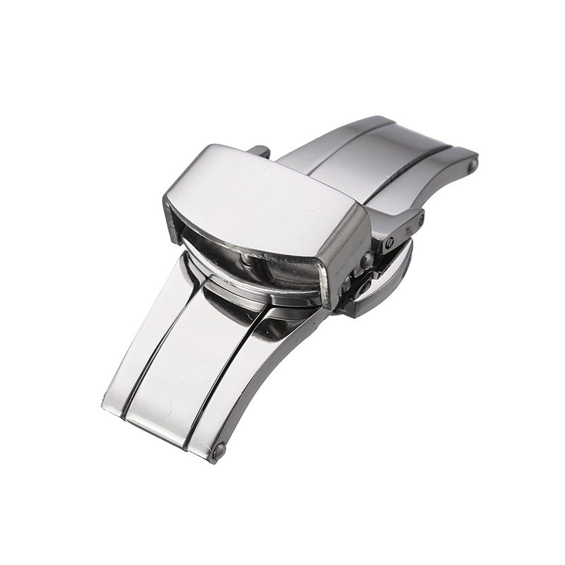 Stainless Steel Butterfly Push Button Deployment Watch Band Buckle Clasp Band