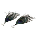 5 pairs real multicolor feather of Peacock of the Pendants earrings T9J2