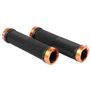 Pair Mountain Bike Cycling Double Lock Handlebar Grips Golden W8V9
