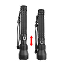 MECO 1285 XHP50 LED 3 Modes USB Rechargeable Telescopic Zoom LED Flashlight 18650/26650