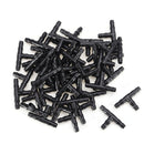 50pcs Sprinkler Irrigation 4/7mm Tee Pipe Barb Hose Fitting Joiner Garden Agricultural Drip System Tools