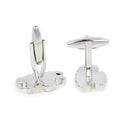 Santa-Pattern Cufflinks Father Christmas Cufflinks Men's Cuff Links Christm N1B3