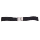 Black Silicon Strap Waterproof Watchband Diving Belt Clasp 20 mm